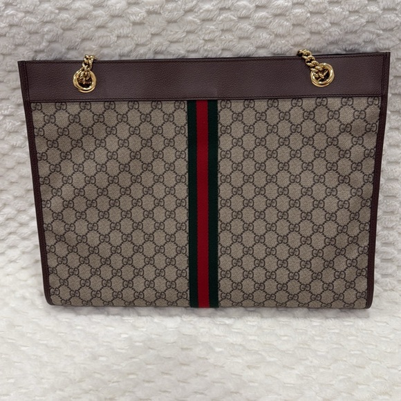 Gucci GG Supreme Rajah Large Tote-537219-Authentic-EUC - Picture 4 of 16
